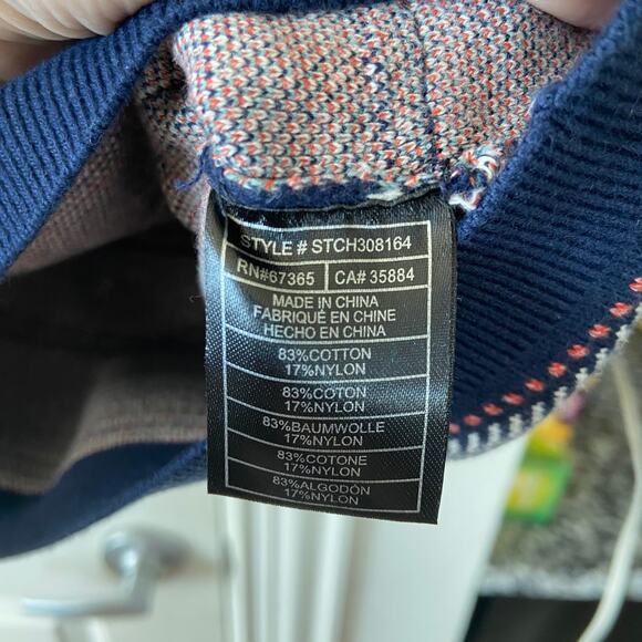 Cupcakes & Cashmere Dress Women's Medium Blue Pink NWOT Sonata Sweater Dress - Picture 8 of 13